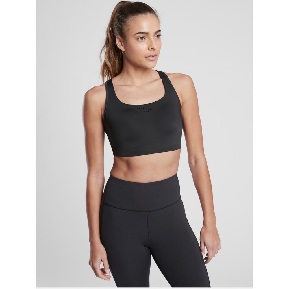 Athleta Black Racerback Sports Bra